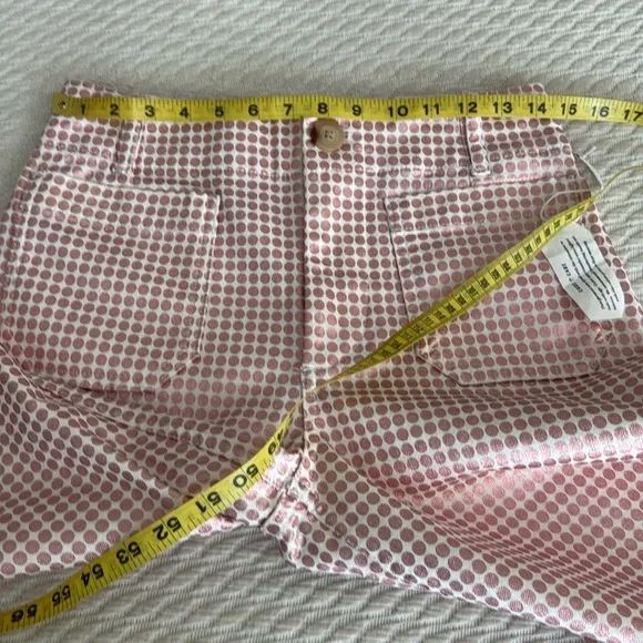 Maeve by Anthropologie The Colette Pink and White Metallic Polka Dot Pants - Picture 6 of 14